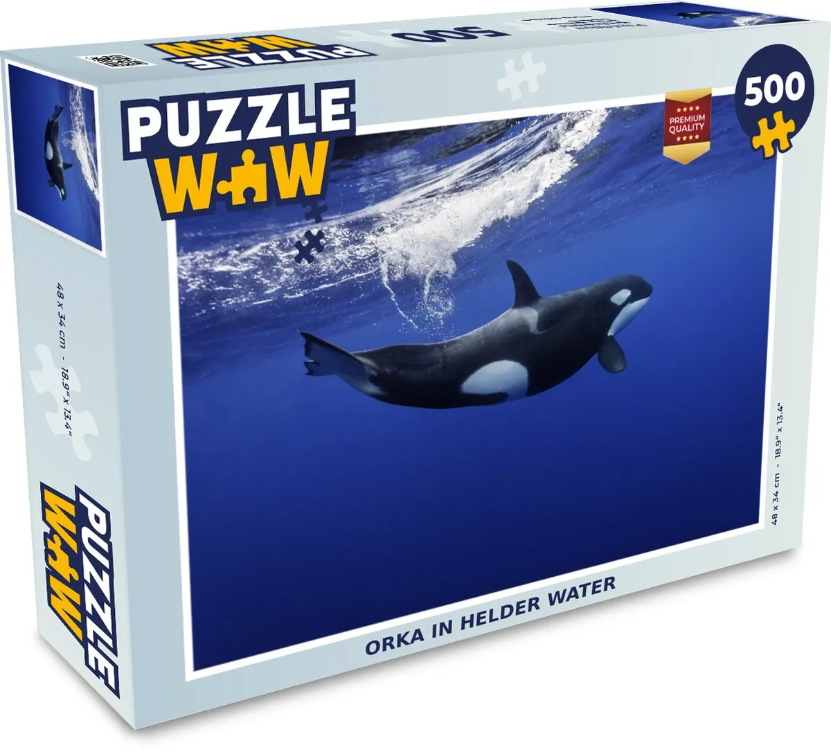 PuzzleWow Orka in Helder Water Legpuzzel 500 Stuks