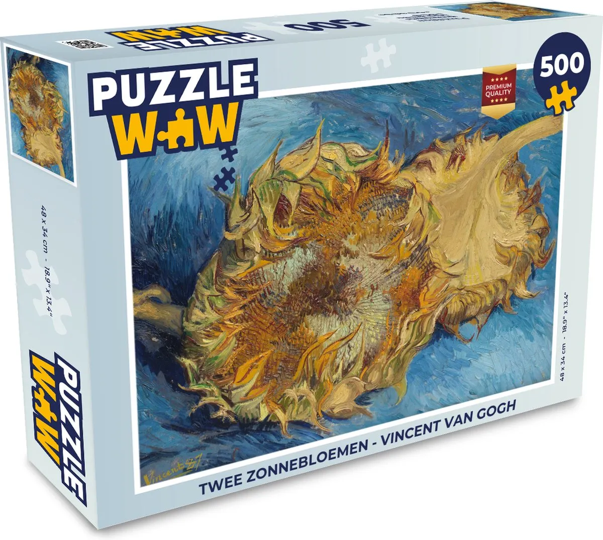 PuzzleWow Vincent van Gogh Twee Zonnebloemen Legpuzzel 500 Stuks