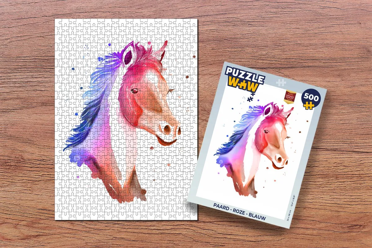 PuzzleWow Paard Legpuzzel 500 Stuks - Multicolor