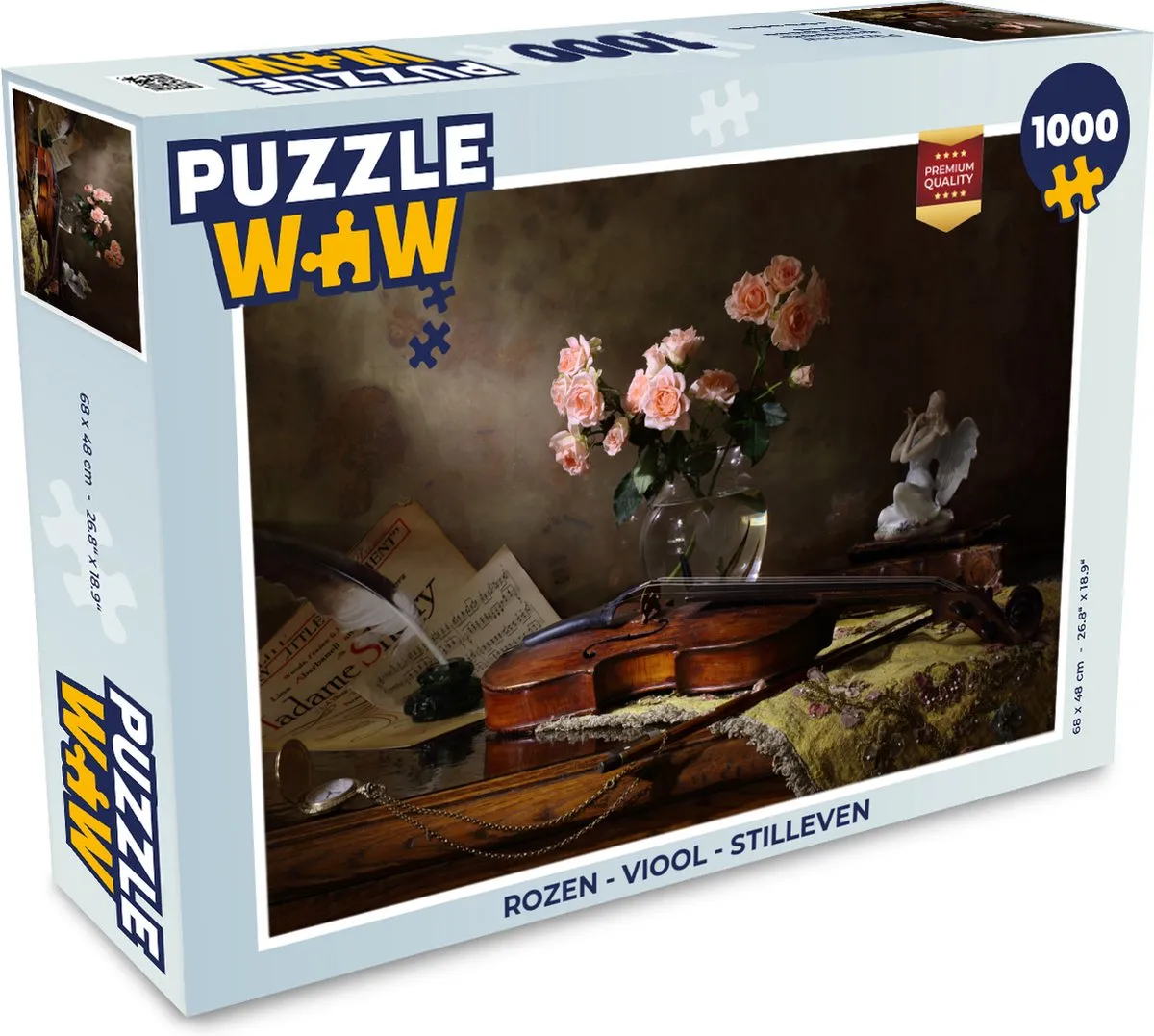 PuzzleWow Viool Rozen Legpuzzel 1000 Stuks