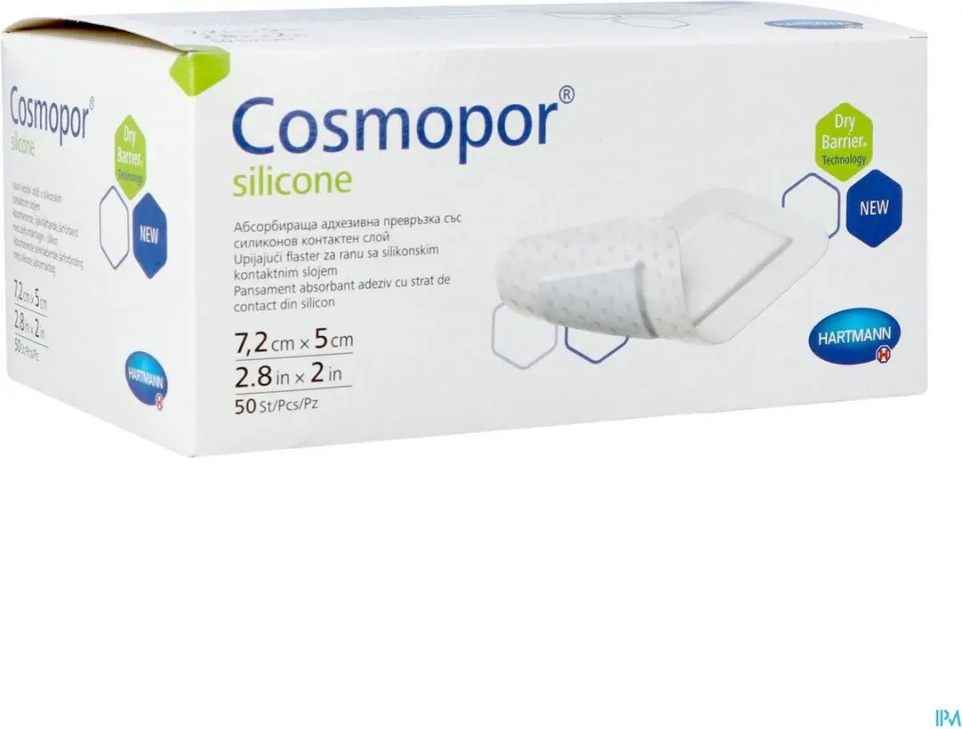 Hartmann Cosmopor Silicone Wondpleisters 7,2x5cm