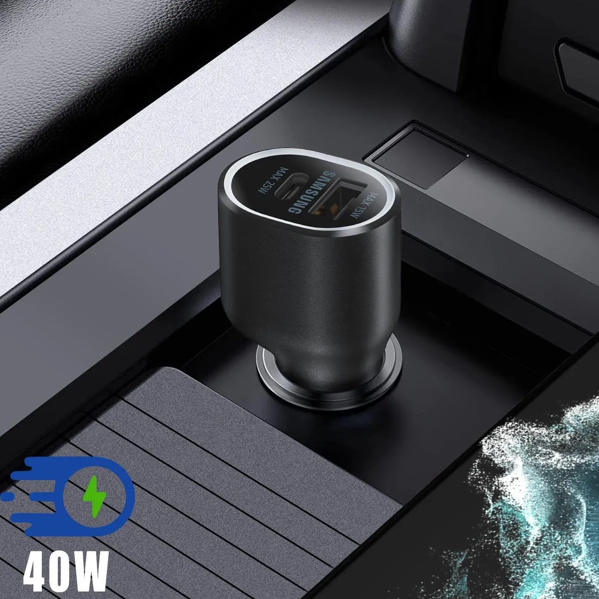 Samsung EP-L4020NBEGWW Autolader - 2x USB - 40W - Zwart