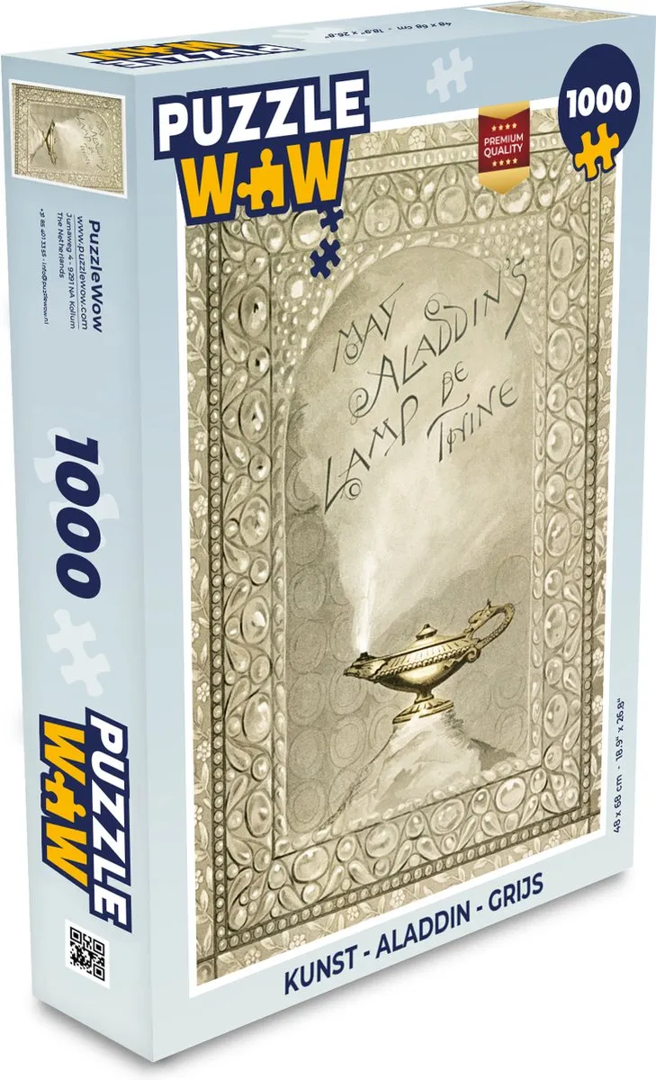 PuzzleWow Aladdin Sprookje Legpuzzel 1000 Stuks