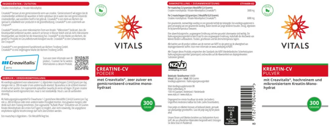 Vitals Creatine-CV Poeder 300g