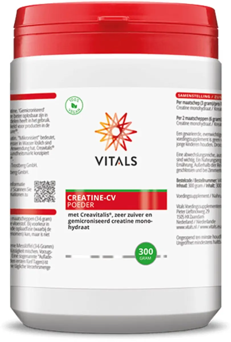Vitals Creatine-CV Poeder 300g - 2 Stuks - afbeelding 4 van 4