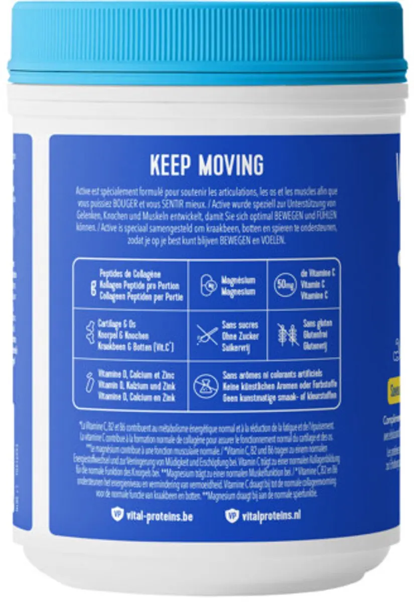 Vital Proteins Active Citroensmaak 357g - 6 Stuks - afbeelding 2 van 2