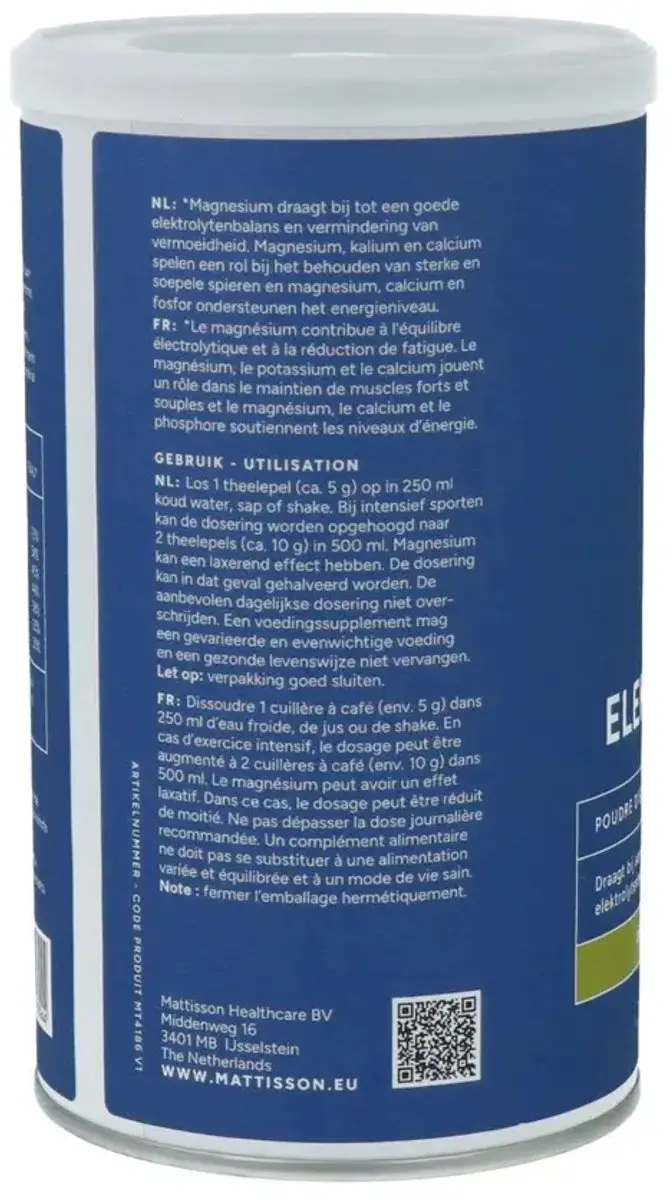 Mattisson Elektrolyten Poeder Lemon Mint 300ml - afbeelding 4 van 5