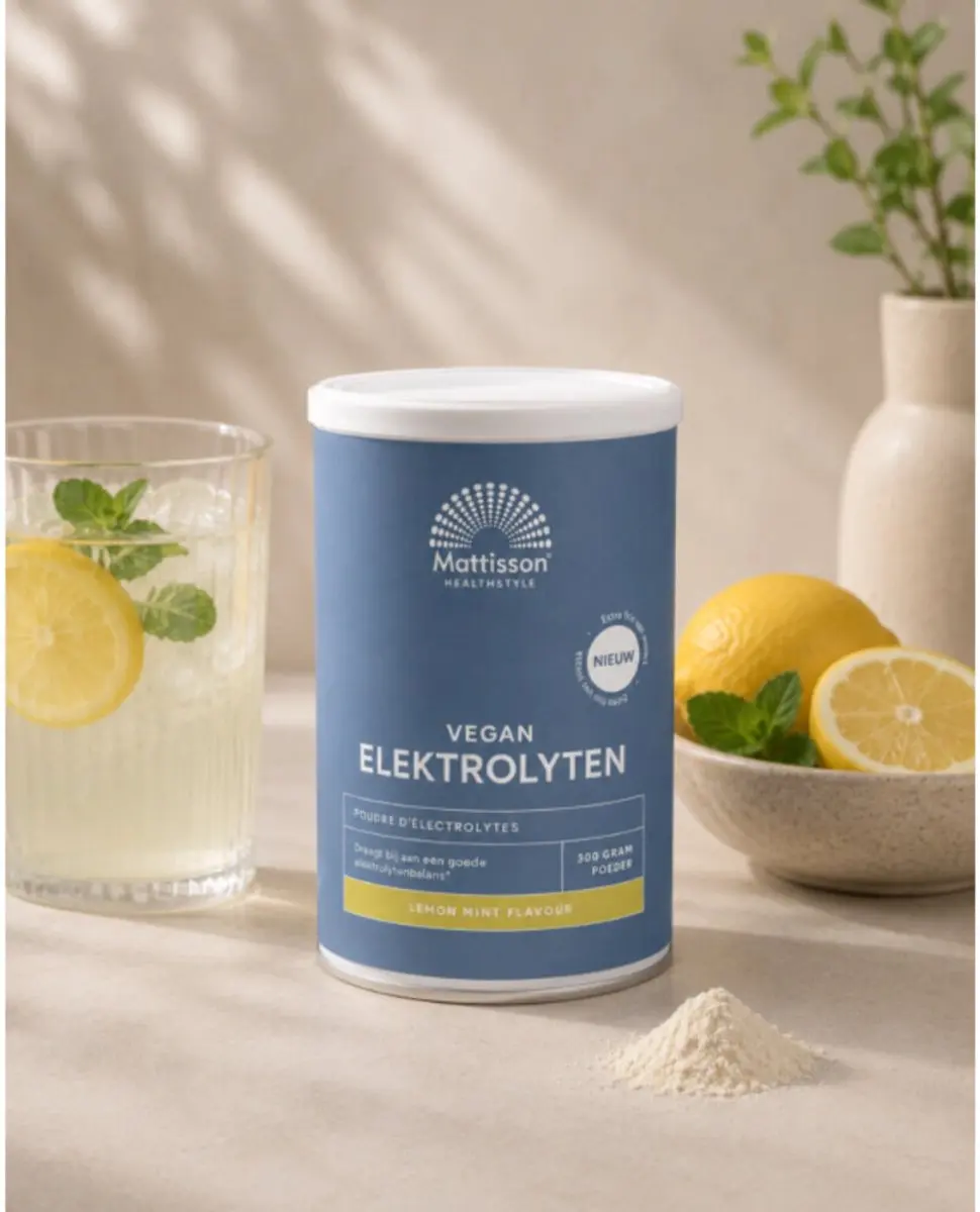 Mattisson Elektrolyten Poeder Lemon Mint 300ml - afbeelding 3 van 5