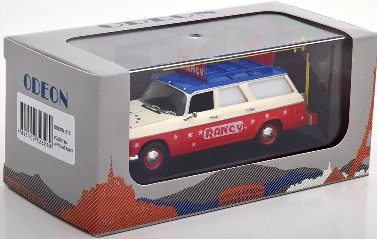 Peugeot 404 Affichage Rancy 1:43 - Odeon 016