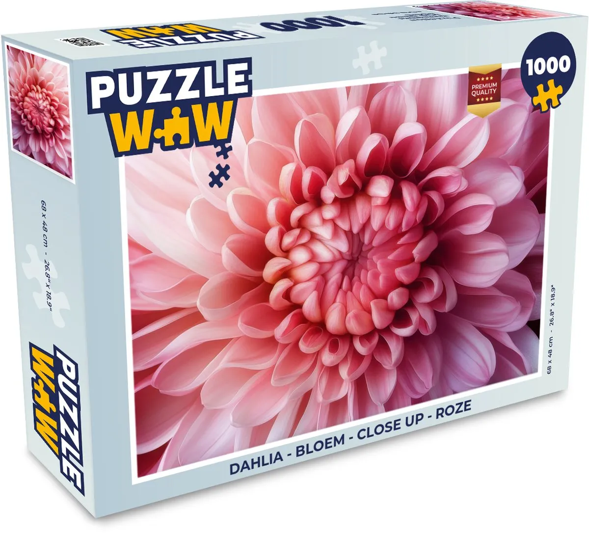 PuzzleWow Dahlia Legpuzzel 1000 Stuks - Roze