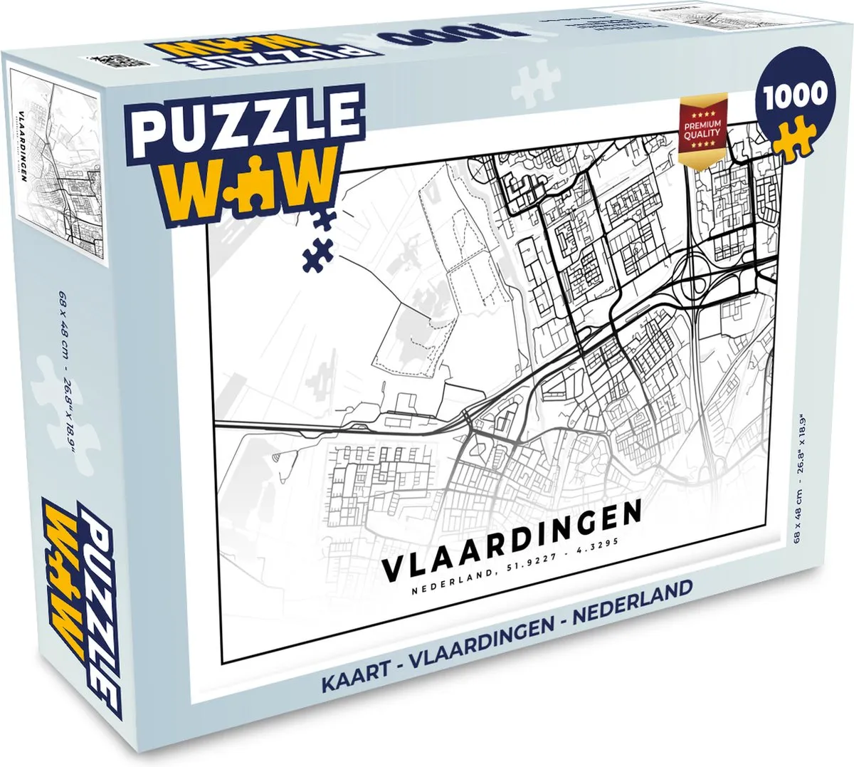 PuzzleWow Legpuzzel 1000 Stuks - Vlaardingen Multicolor