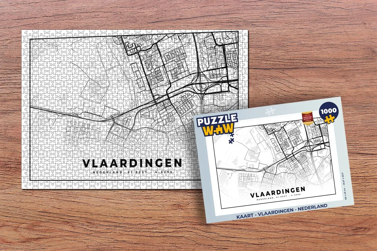 PuzzleWow Legpuzzel 1000 Stuks - Vlaardingen Multicolor