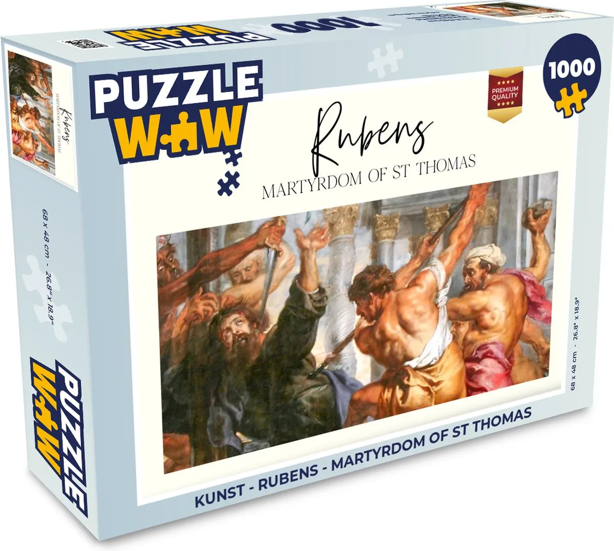 PuzzleWow Rubens Martyrdom of St Thomas Legpuzzel 1000 Stuks - Multicolor