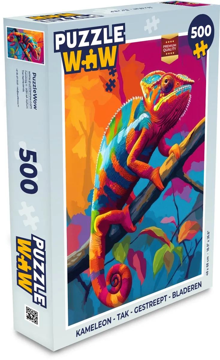 PuzzleWow Kameleon Tak Legpuzzel 500 Stuks