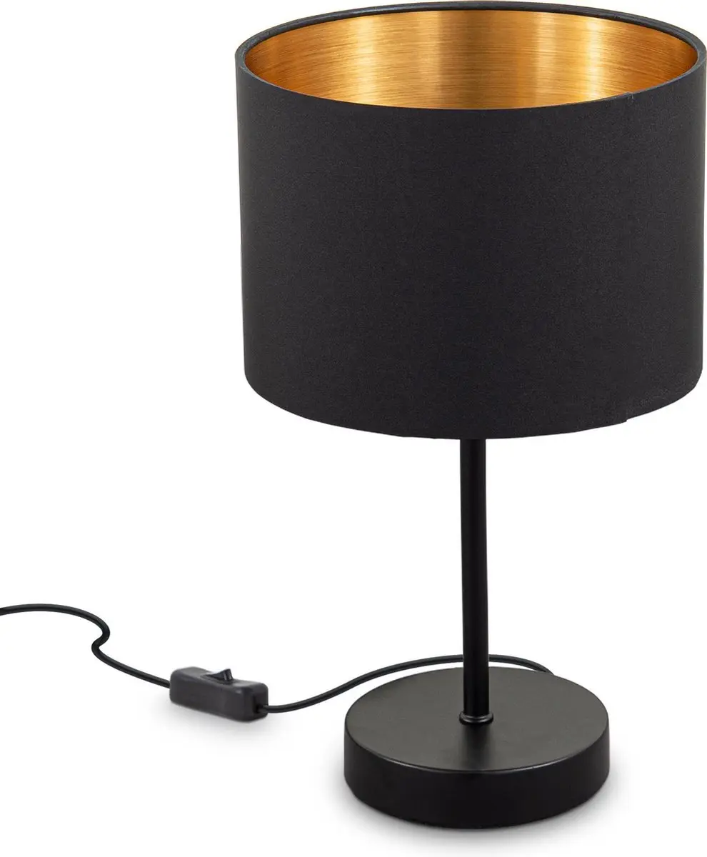 B.K.Licht Tafellamp Kari BKL1422 - Zwart/Goud - afbeelding 2 van 6