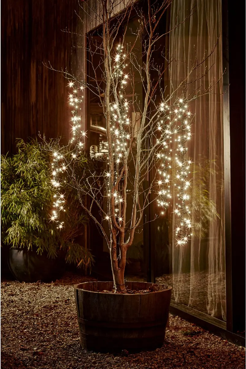 Lumineo Kerstverlichting Cascade 200cm 480LED Warm wit