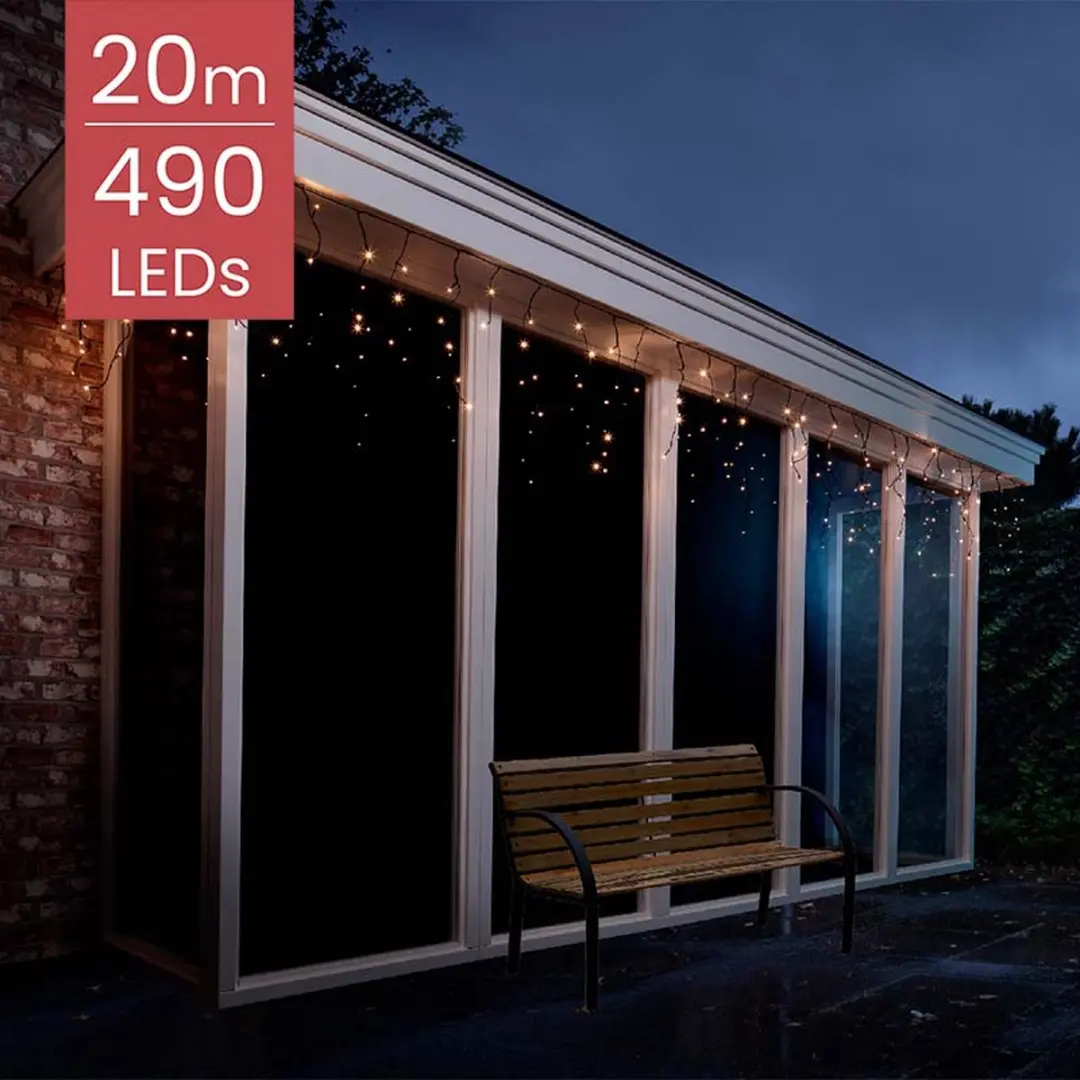 Lumineo IJspegelverlichting 20m 490LED Goud