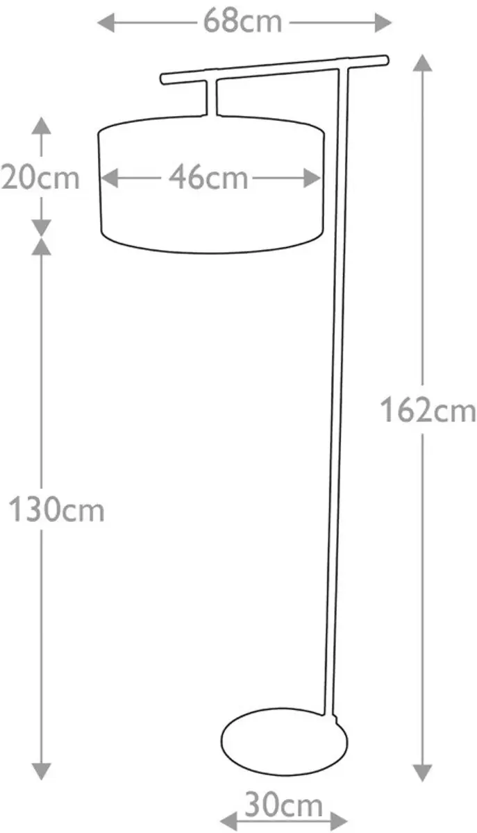 Elstead Lighting Balance Staande LED Lamp - 60W - Zwart/Polished Nickel - afbeelding 4 van 6