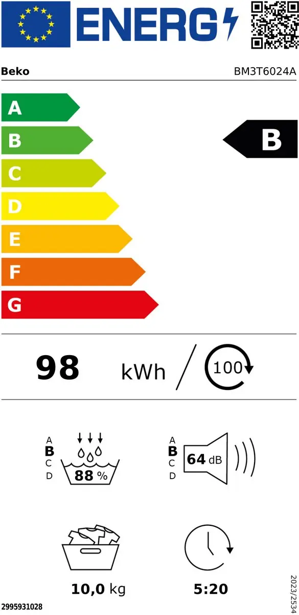 Beko BM3T6024A Warmtepompdroger 10kg - Antraciet - afbeelding 2 van 6