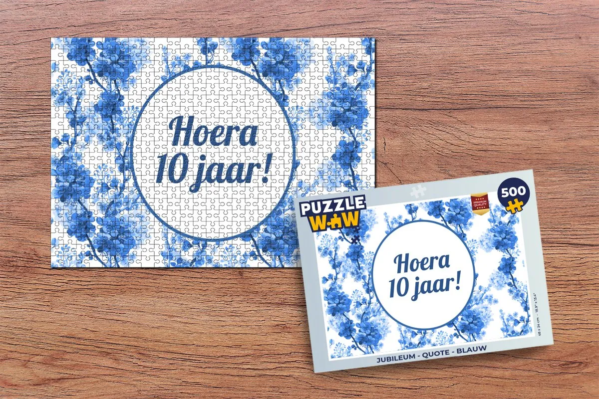 PuzzleWow Quote Jubileum Legpuzzel 500 Stuks - Multicolor