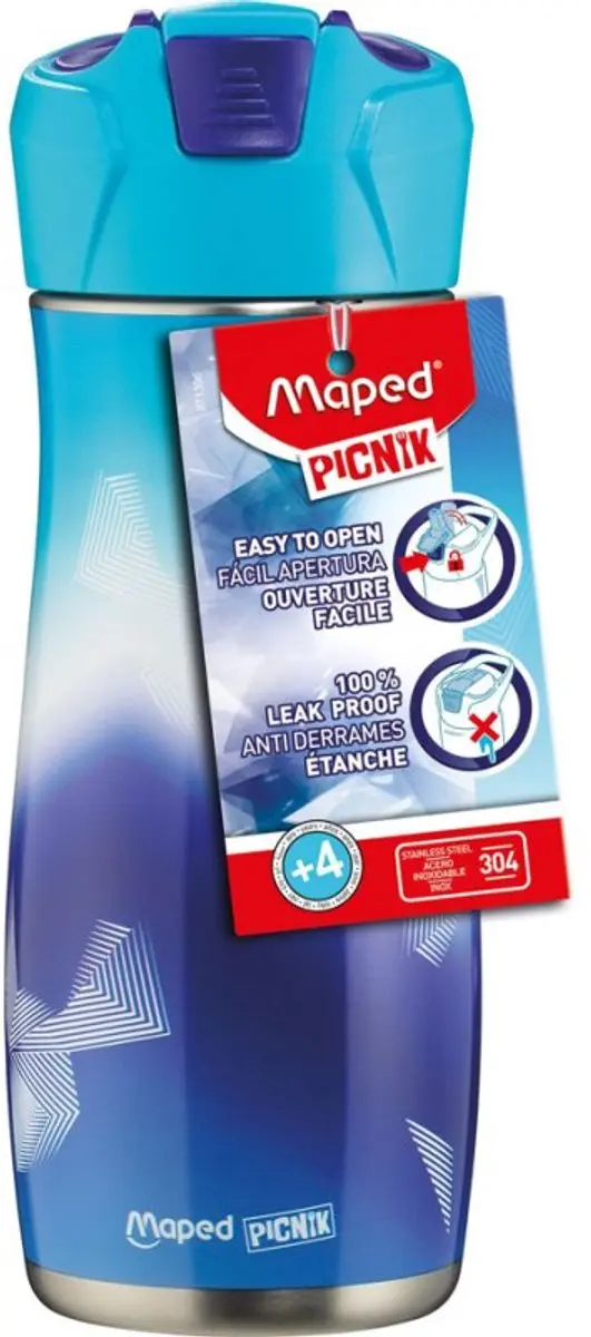 Maped drinkfles ARCTIC, 580 ml, roestvrijstaal, eiskristal-motief
