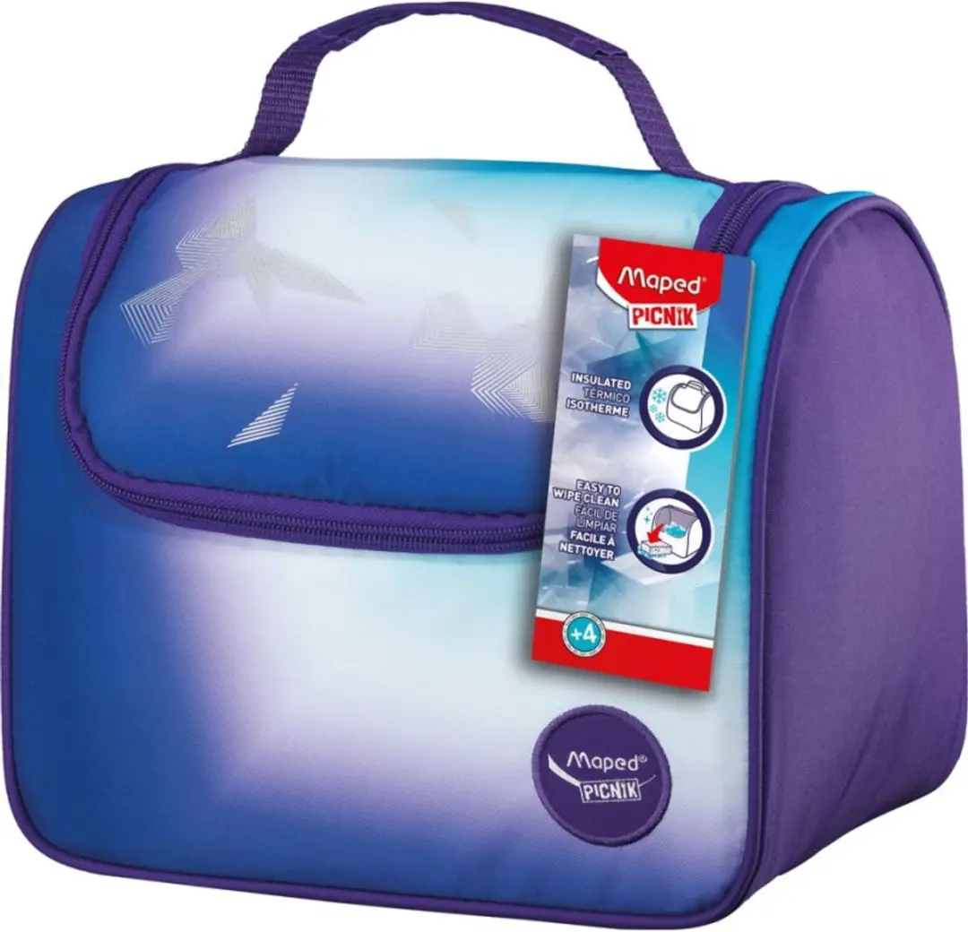 Maped lunchtas PICNIK ARCTIC, geïsoleerd, lila/lichtblauw, 260×140×222 mm