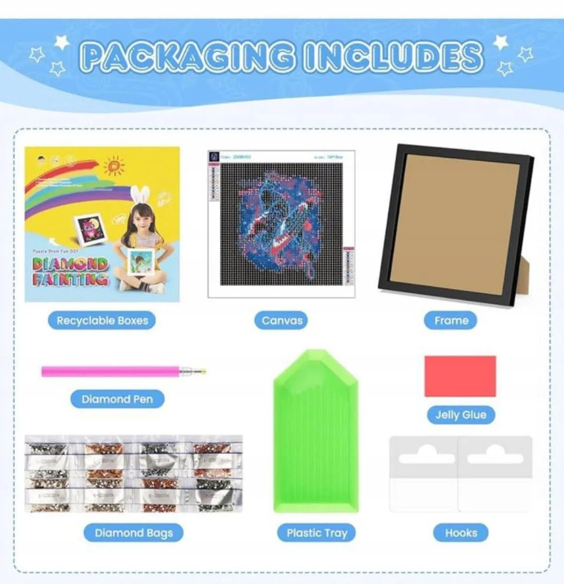 Marvel Diamond Painting Kit 18x18cm Superhelden - Multi