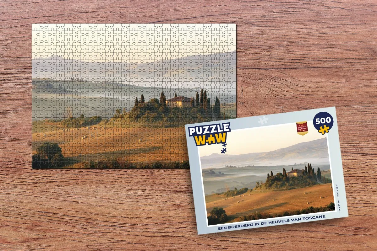 PuzzleWow Toscane Legpuzzel 500 Stuks - Multicolor
