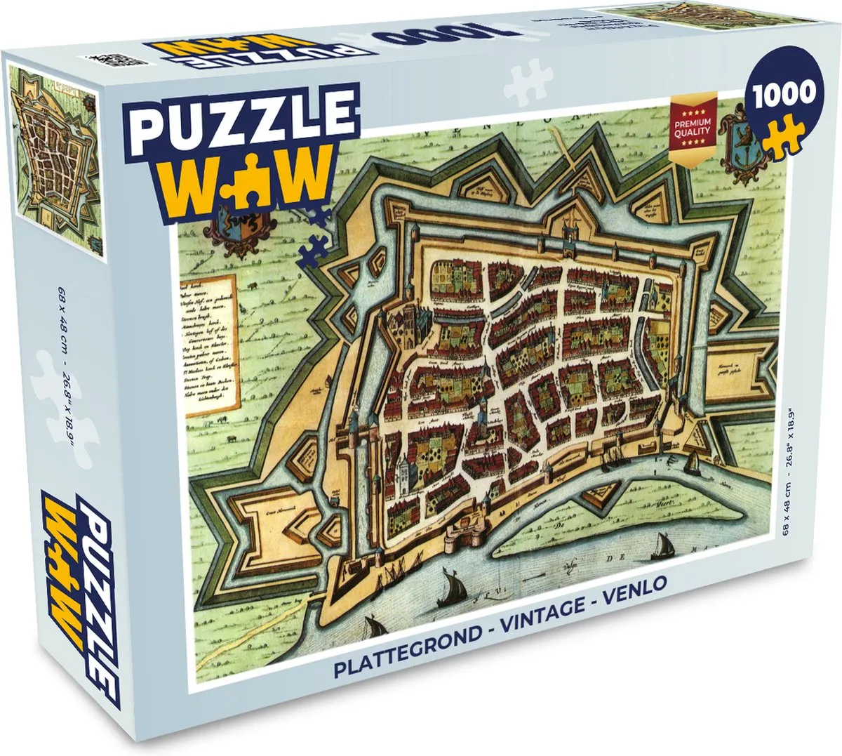 PuzzleWow Venlo Vintage Stadskaart Puzzel