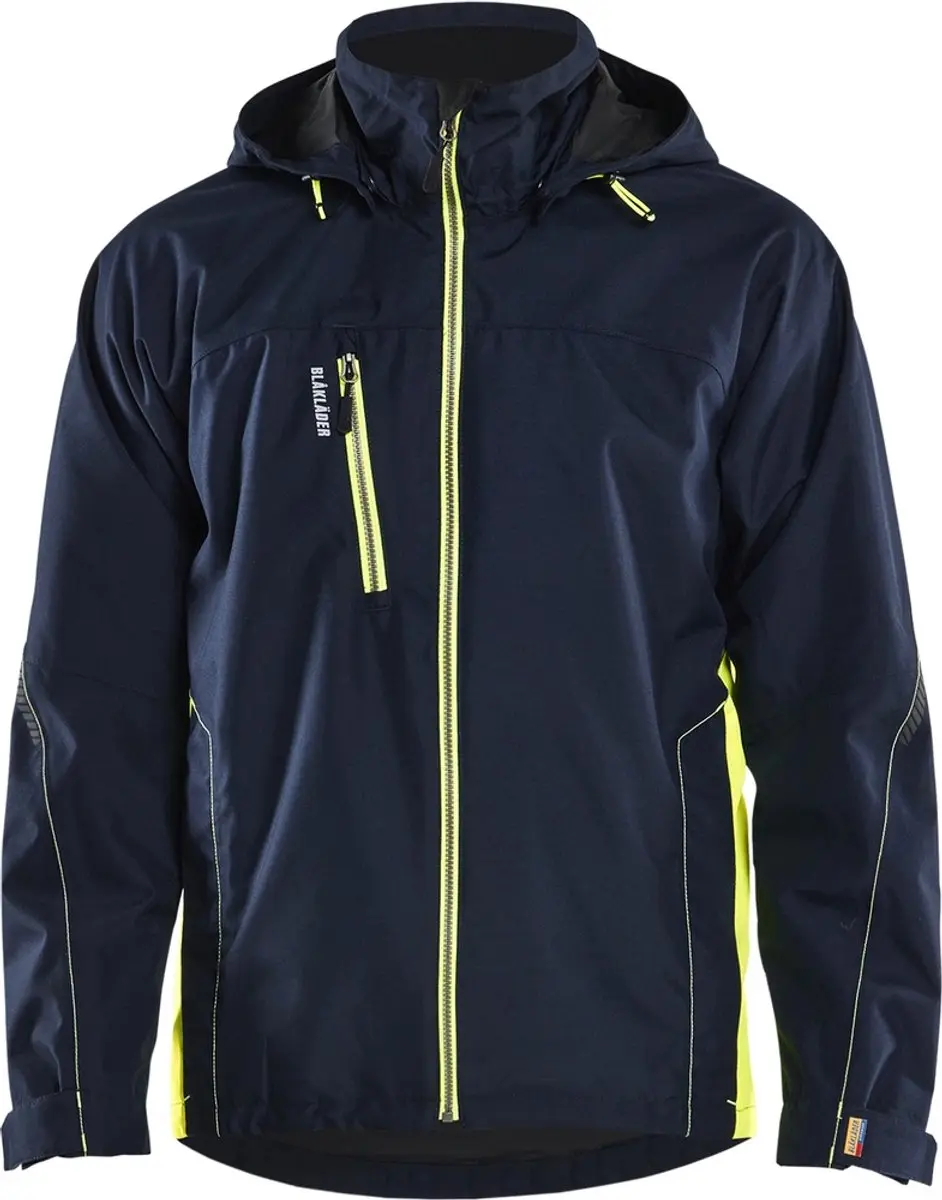 Blaklader Shelljack bi-colour 4790-1977 - Donker marineblauw/High Vis Geel - 4XL