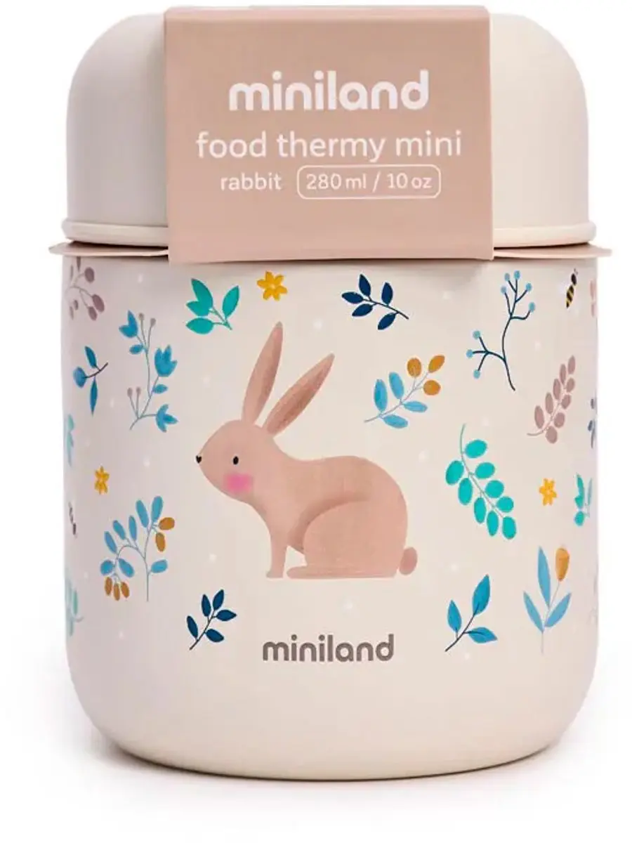 Miniland Food Mini Rabbit Eetthermo - Roze - afbeelding 2 van 4
