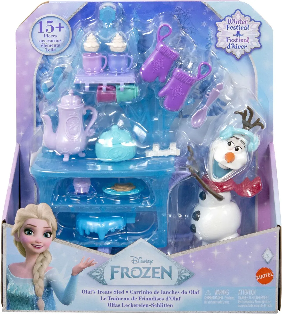 Disney Frozen Olaf Slee Vol Traktaties Speelset JBG55 - Meerkleurig - afbeelding 6 van 6