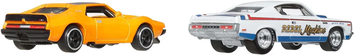 Hot Wheels AMC Javelin & Rebel Machine JBL06 - 1:64 - Wit/Geel