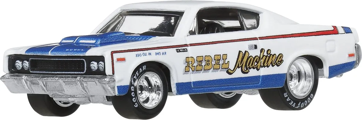 Hot Wheels AMC Javelin & Rebel Machine JBL06 - 1:64 - Wit/Geel