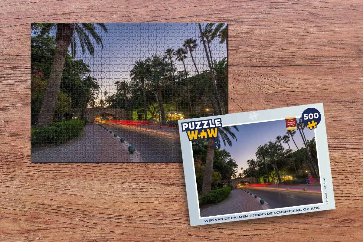 PuzzleWow Weg van de Palmen Legpuzzel 500 Stuks - Multicolor