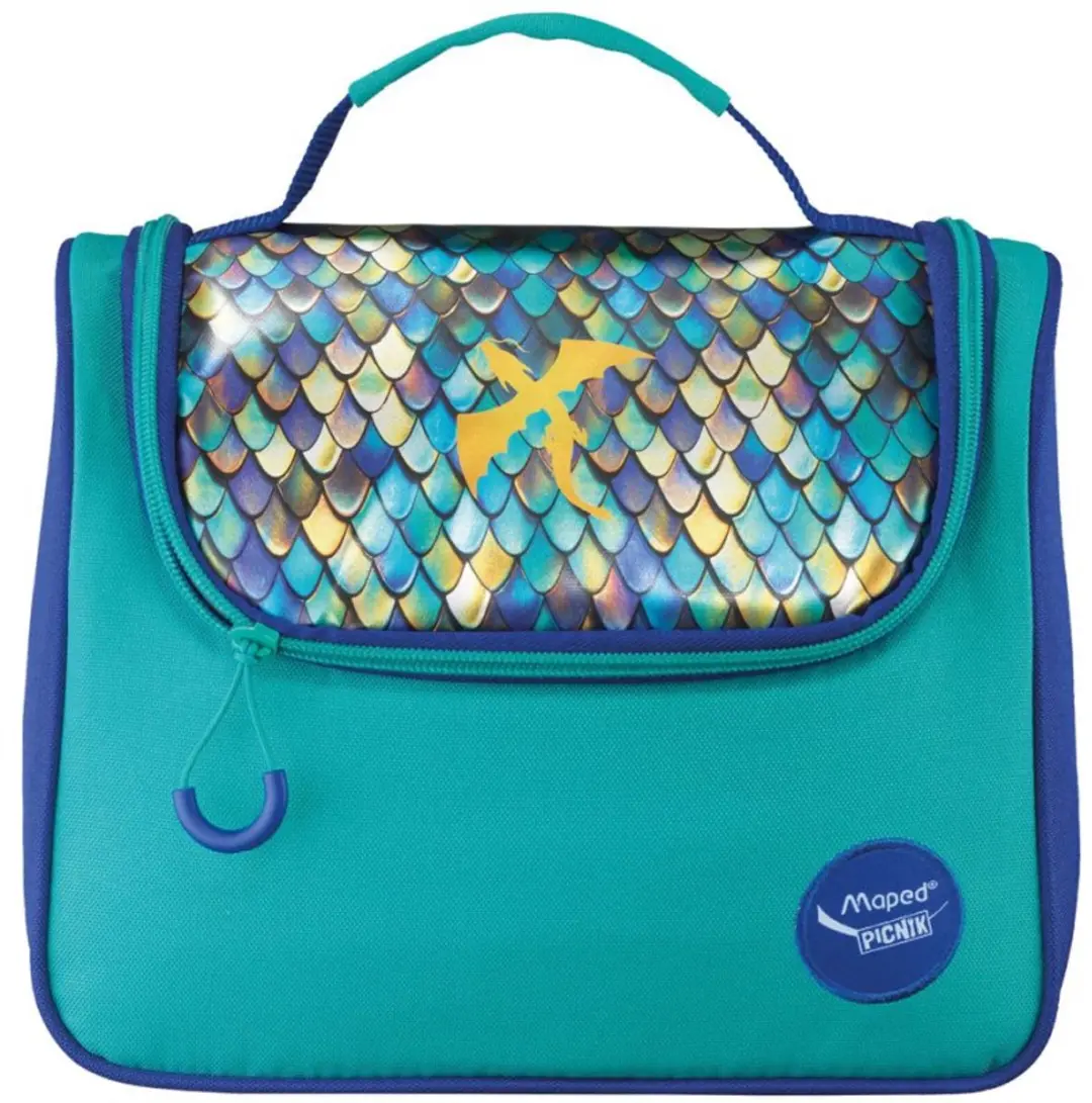 Maped lunchtas PICNIK DRAGON, geïsoleerd, groen/blauw