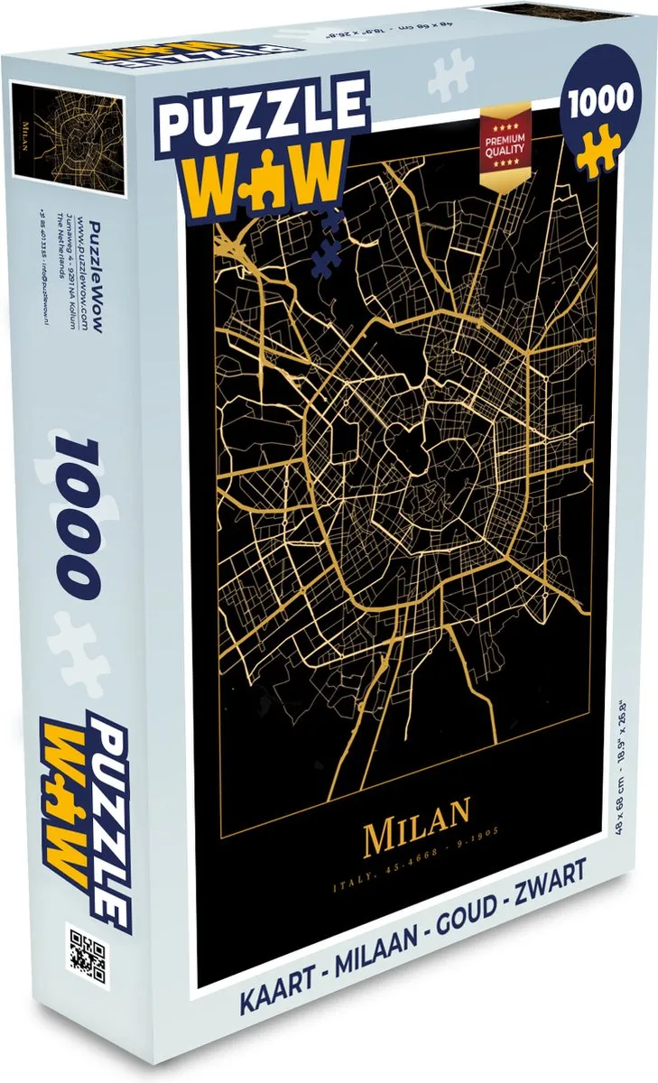 PuzzleWow Milaan Legpuzzel 1000 Stuks