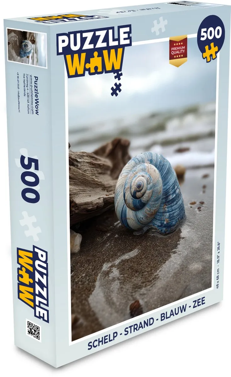 PuzzleWow Strand Schelp Legpuzzel 500 Stuks