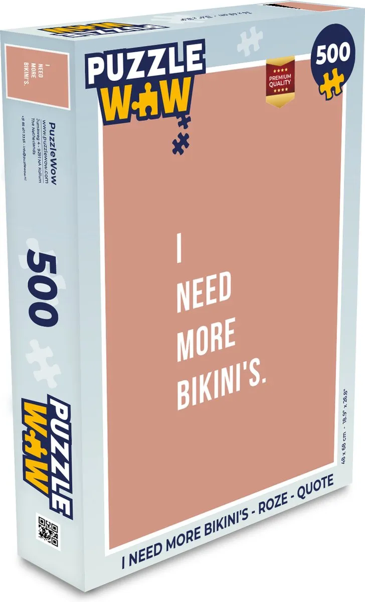 PuzzleWow I Need More Bikini's Legpuzzel 500 Stuks