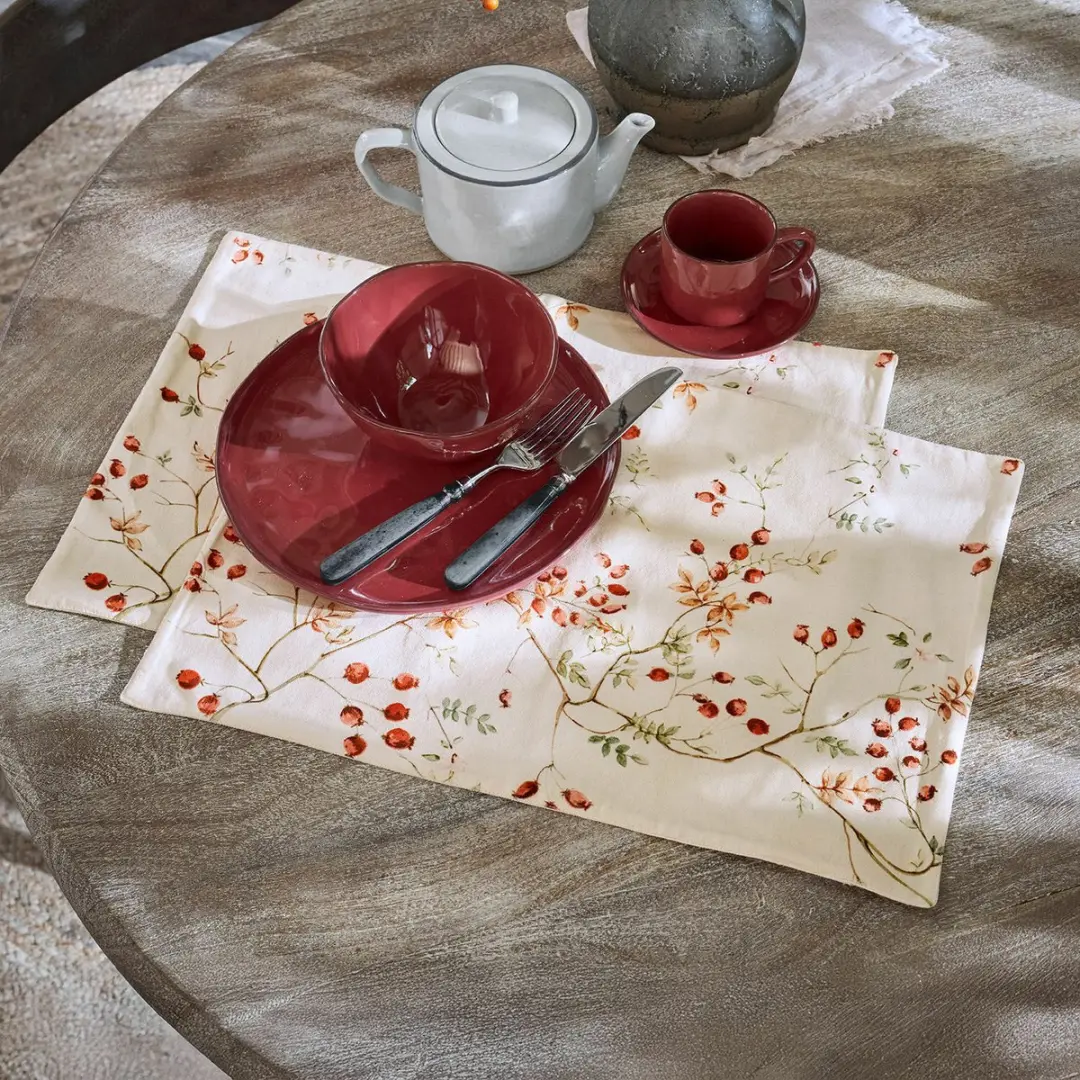 Loberon Placemats Mauriac Bont - 2 Stuks - afbeelding 2 van 4