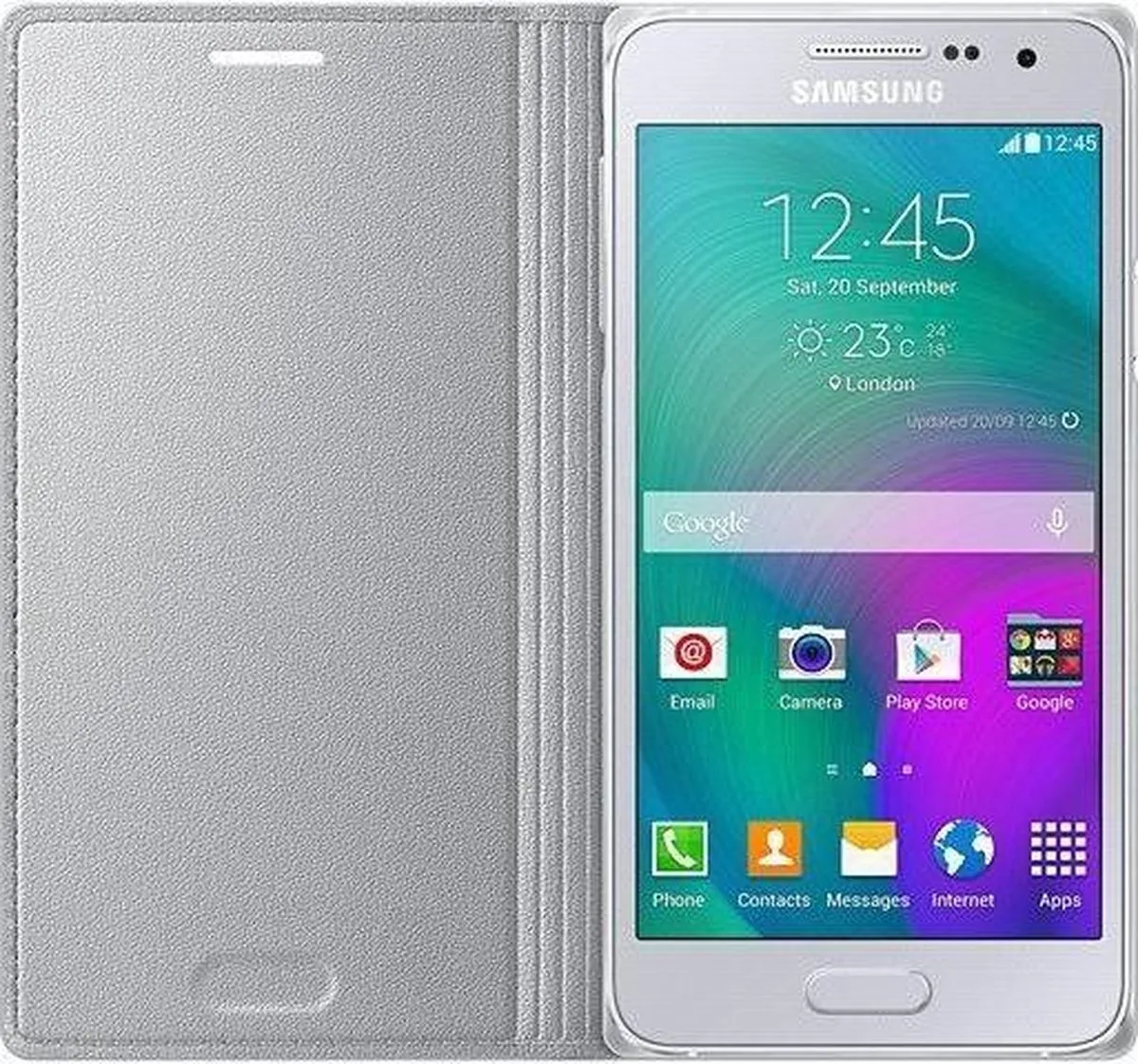 Samsung Flip Cover - Zilver - Galaxy A3 (2015)