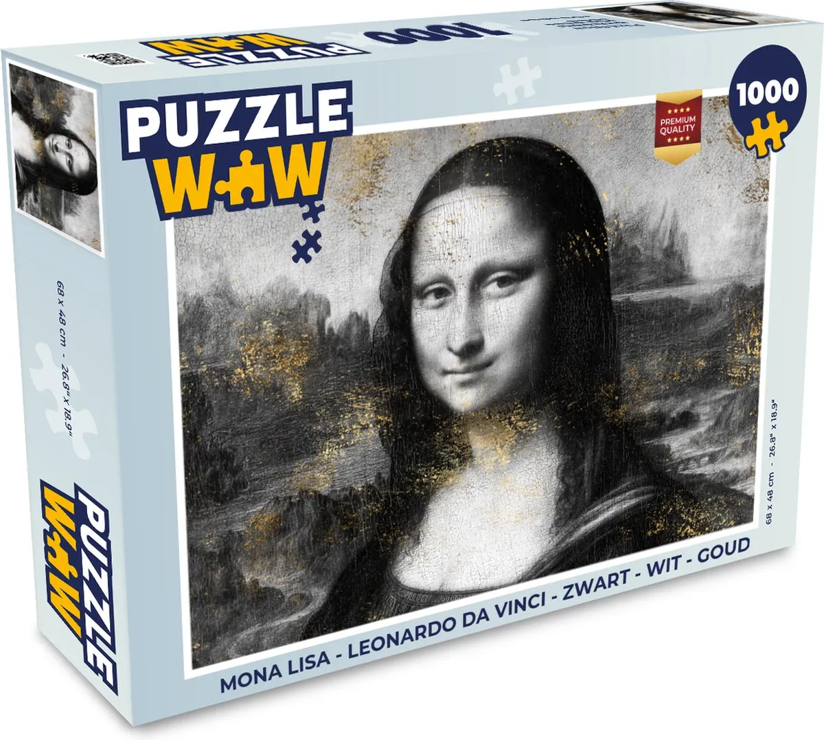 PuzzleWow Mona Lisa Legpuzzel 1000 Stuks