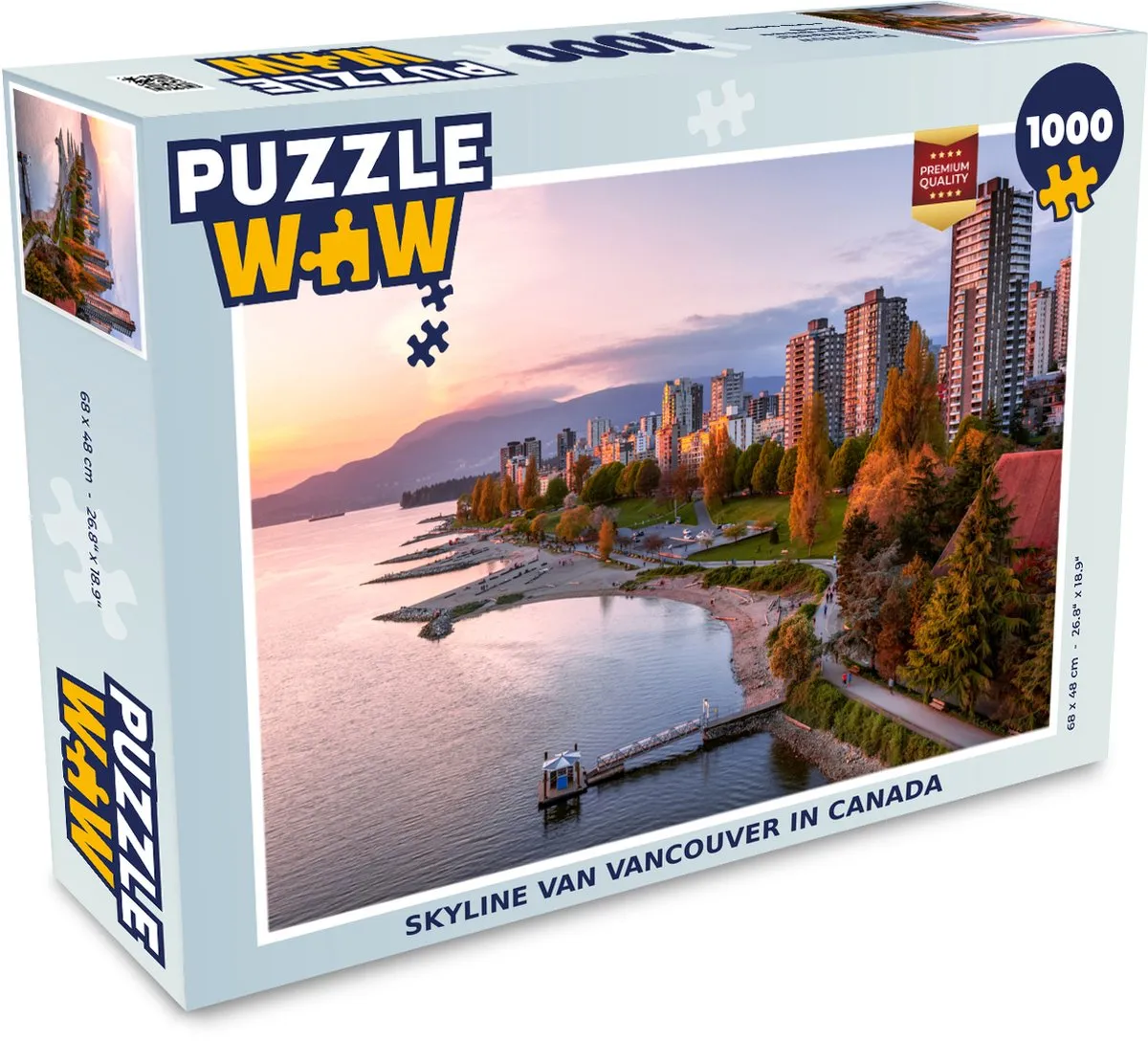 PuzzleWow Skyline Vancouver Legpuzzel 1000 Stuks