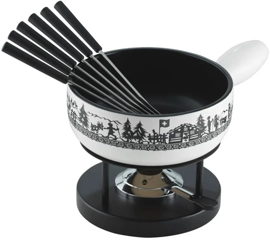 Kuhn Rikon kaasfondue set gietijzer D23cm