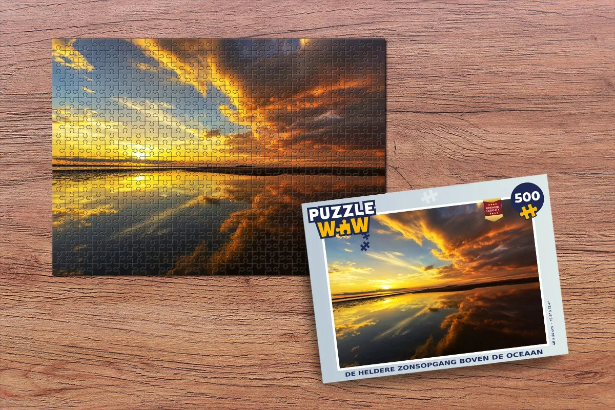 PuzzleWow Legpuzzel De Helder Zonsopgang 500 Stuks - Multicolor