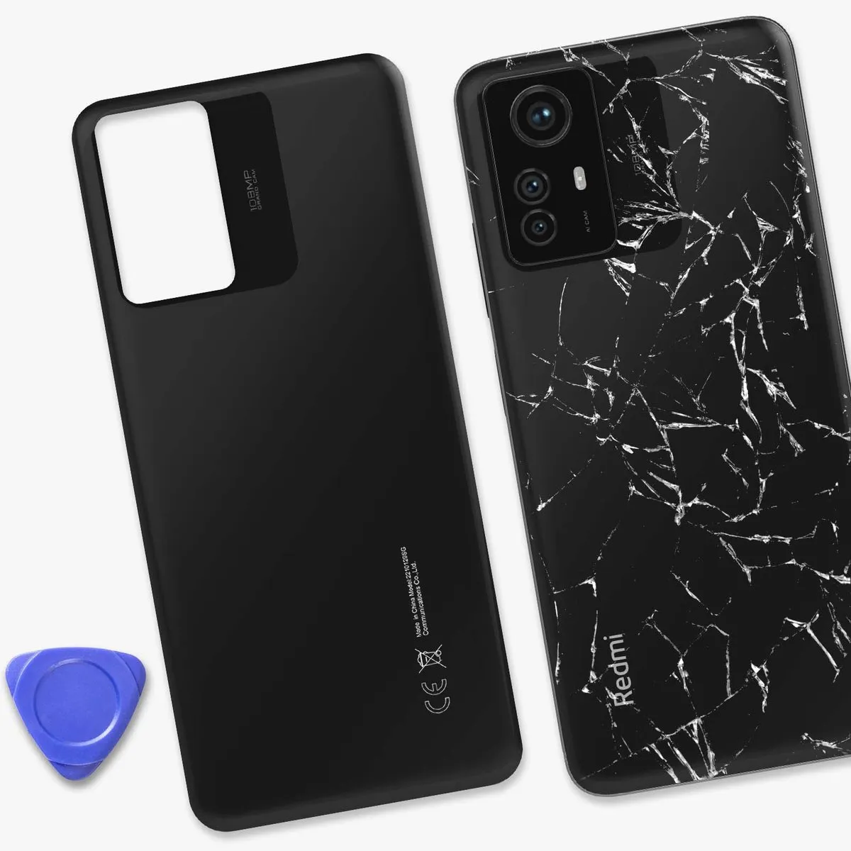 Xiaomi Redmi Note 12S Achterkant Batterijdeksel - Zwart