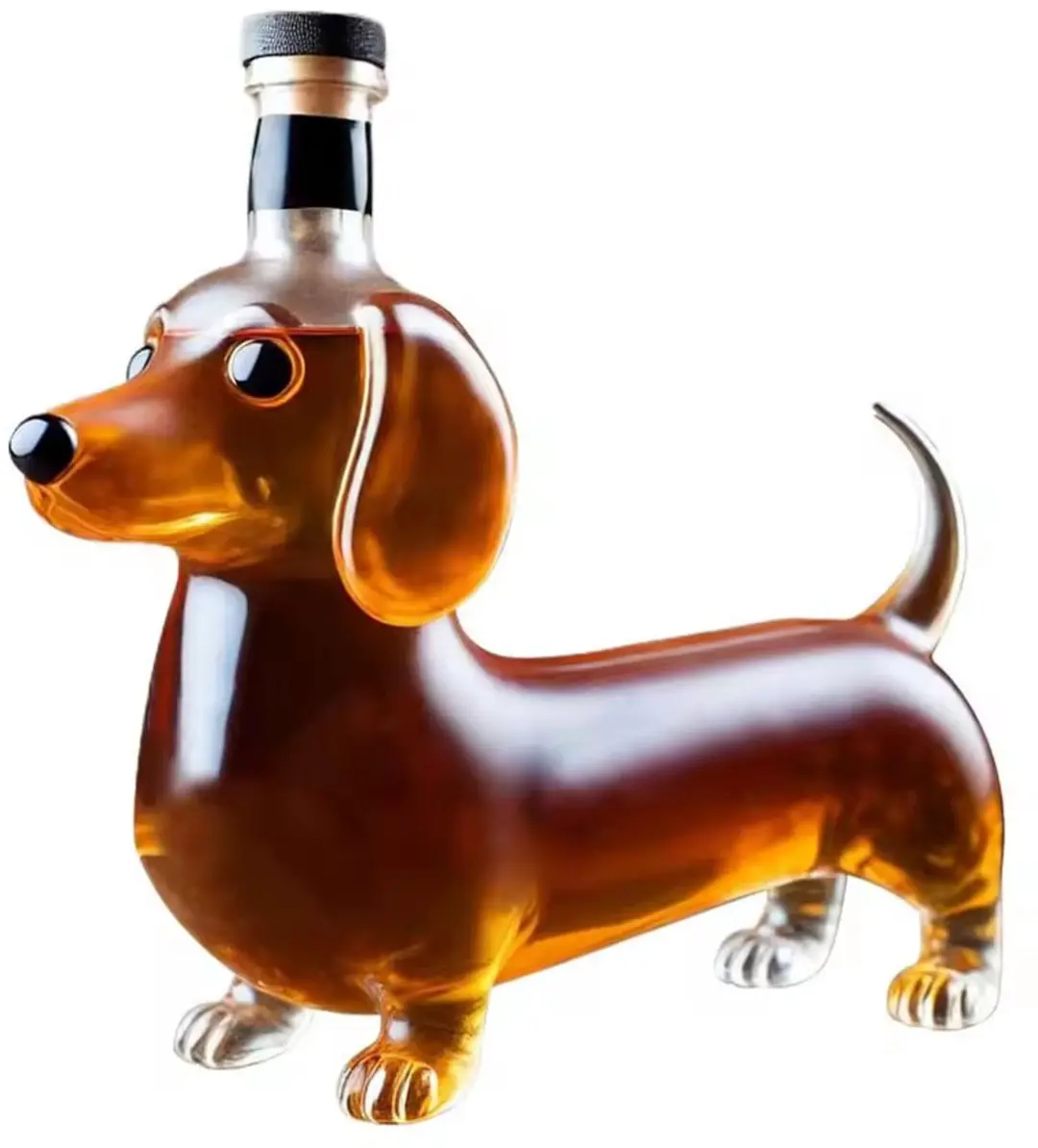 Teckel drankhouder van glas