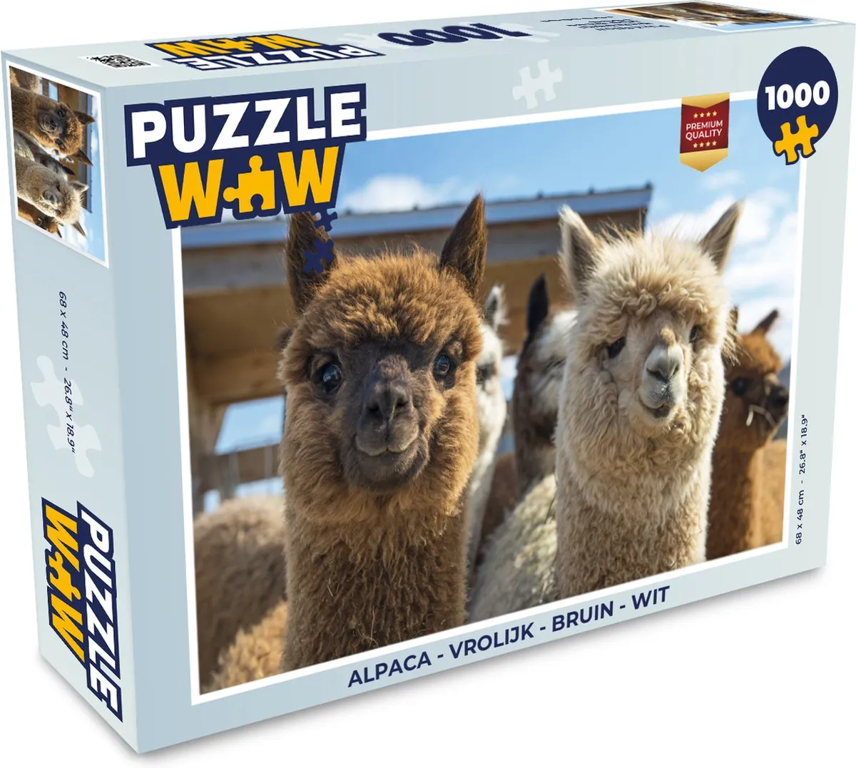 PuzzleWow Alpaca Legpuzzel 1000 Stuks