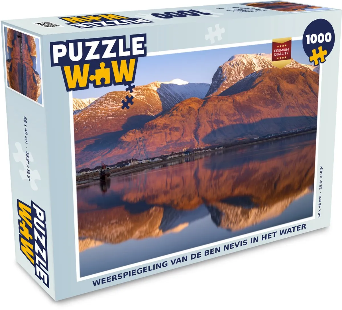 PuzzleWow Legpuzzel Ben Nevis Weerspiegeling 1000 Stuks