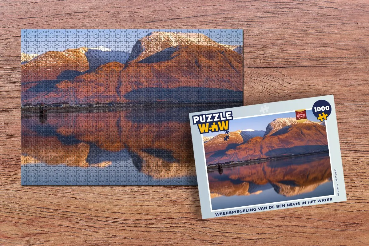 PuzzleWow Legpuzzel Ben Nevis Weerspiegeling 1000 Stuks - Multicolor